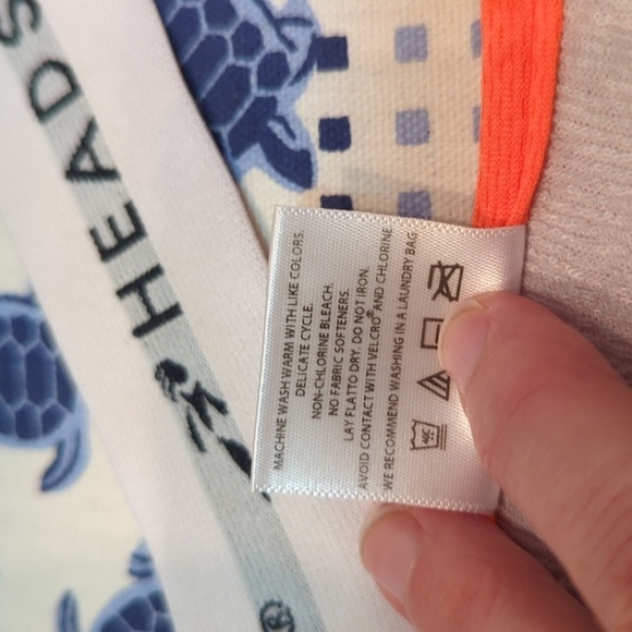 Head sweats Women's Bright Orange Visor w/Elastic Back One Size - Picture 7 of 10